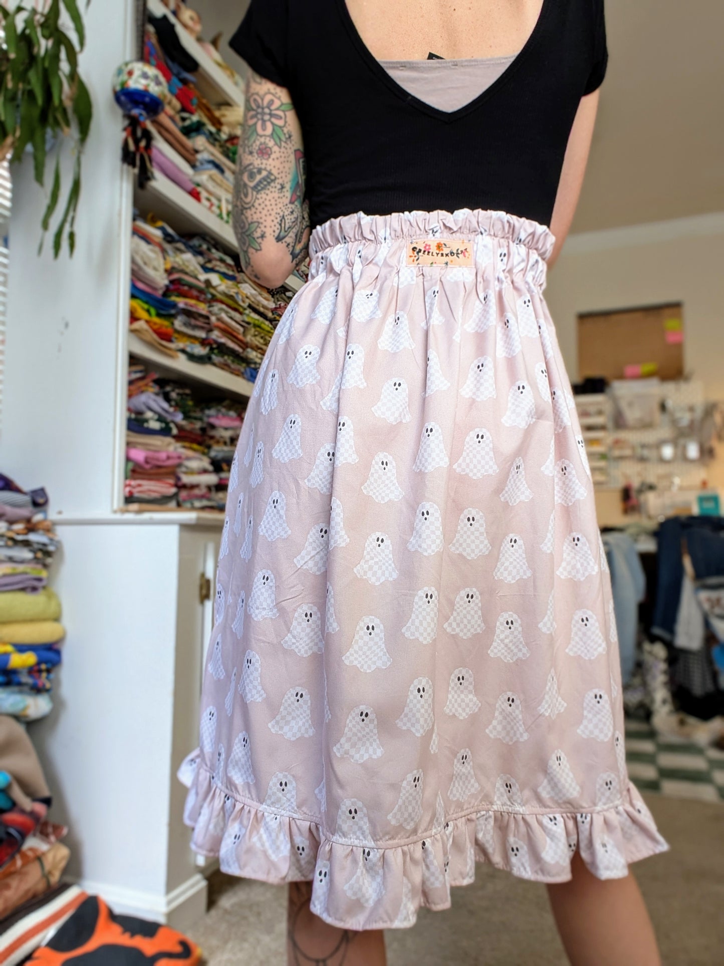 Checkered Ghosties - Maxi Skirt