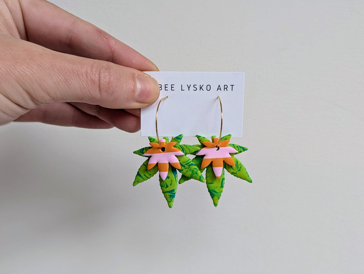 Pot Leaf Hoops