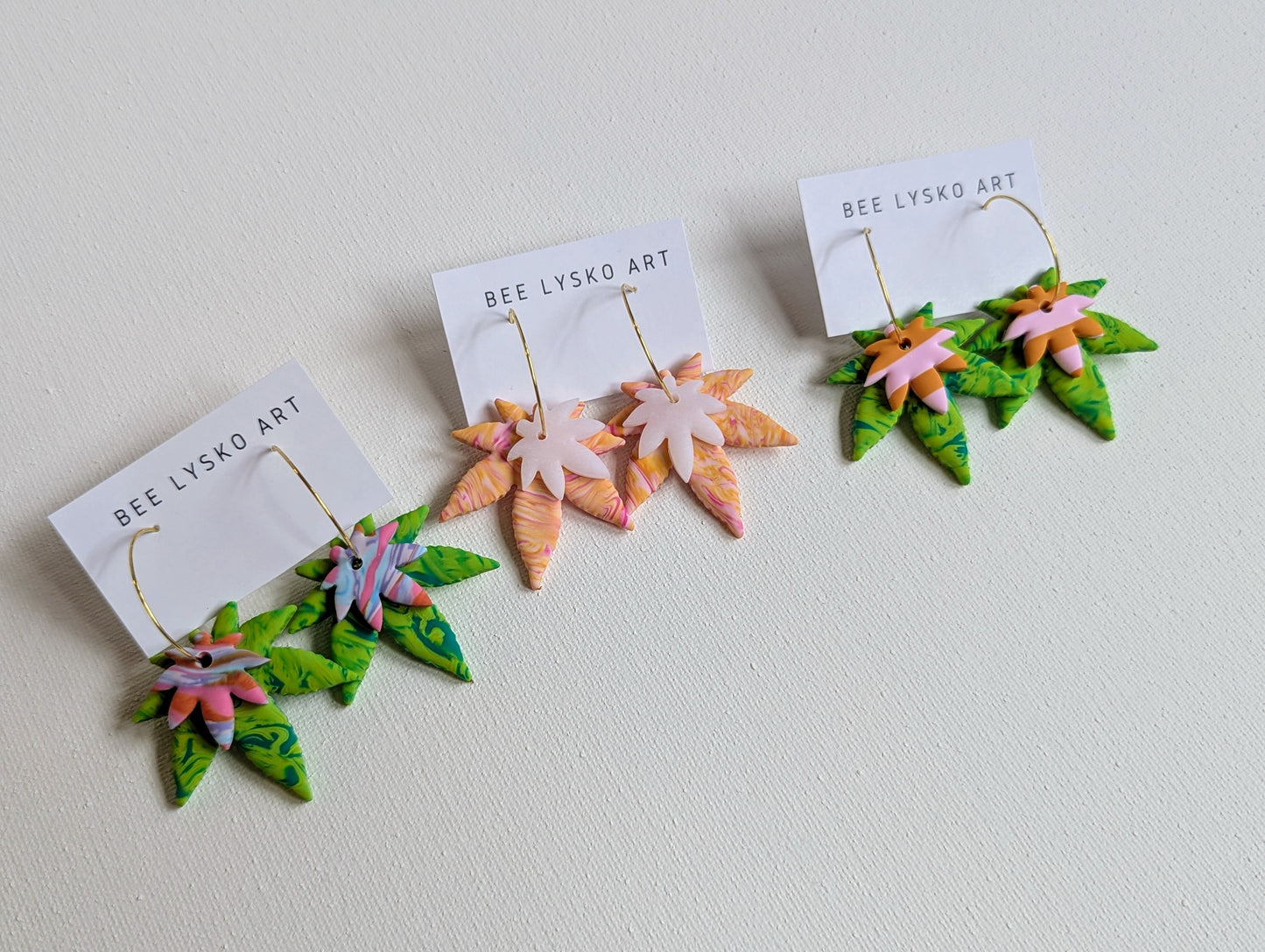 Pot Leaf Hoops