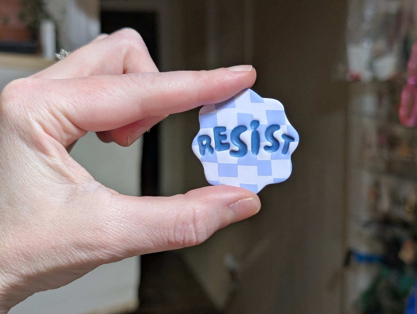 RESIST 🧲 - Purple Checks