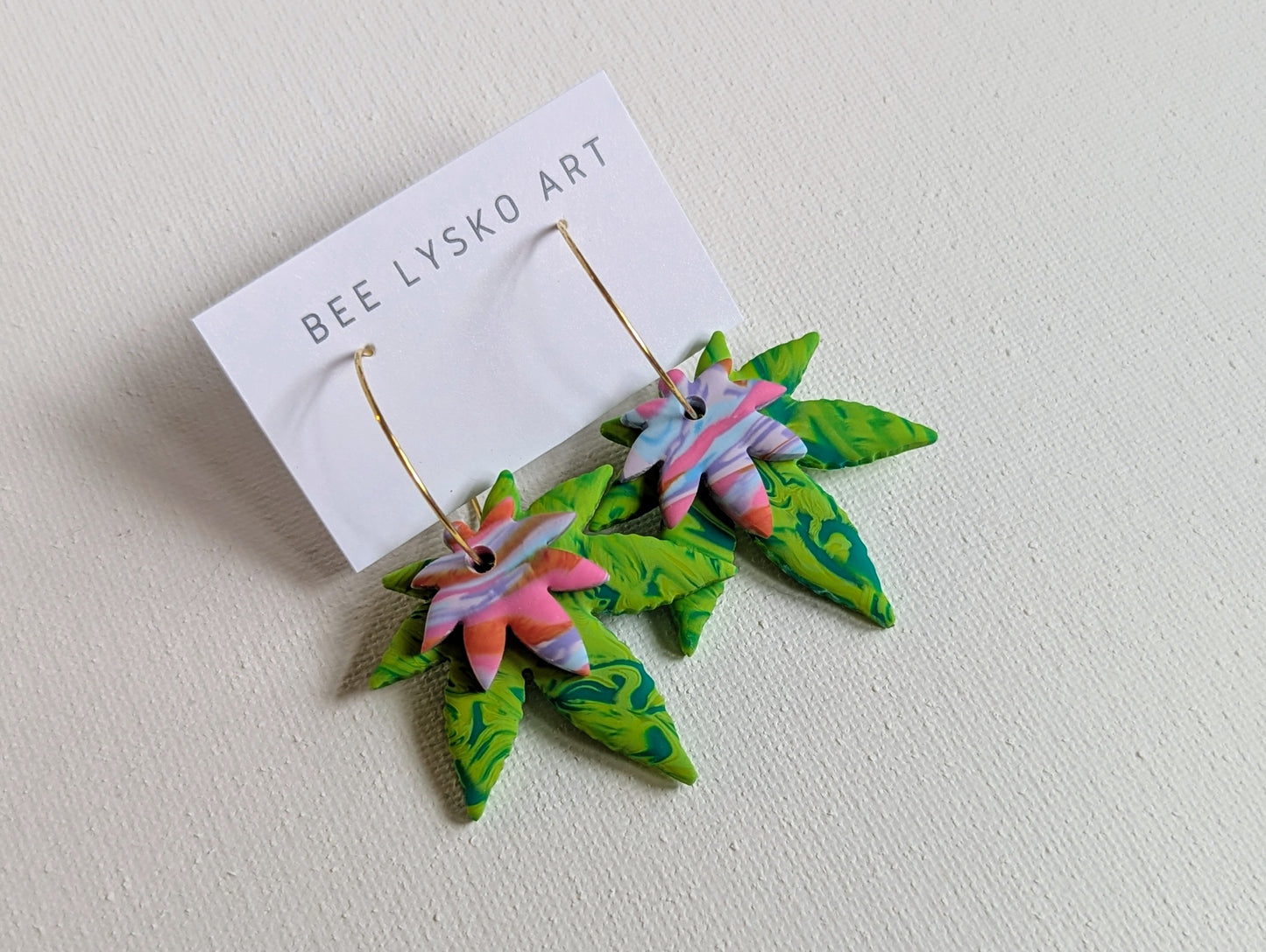 Pot Leaf Hoops
