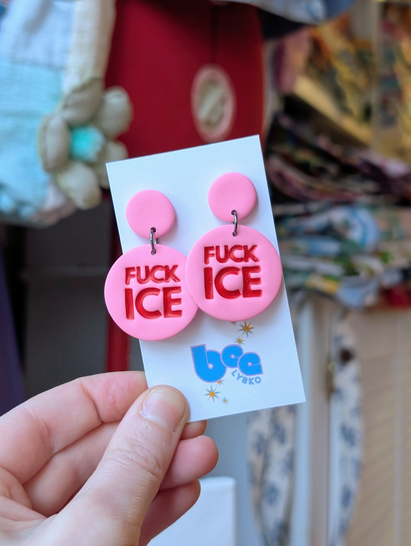 🔥🧊 Dangles - Red + Pink