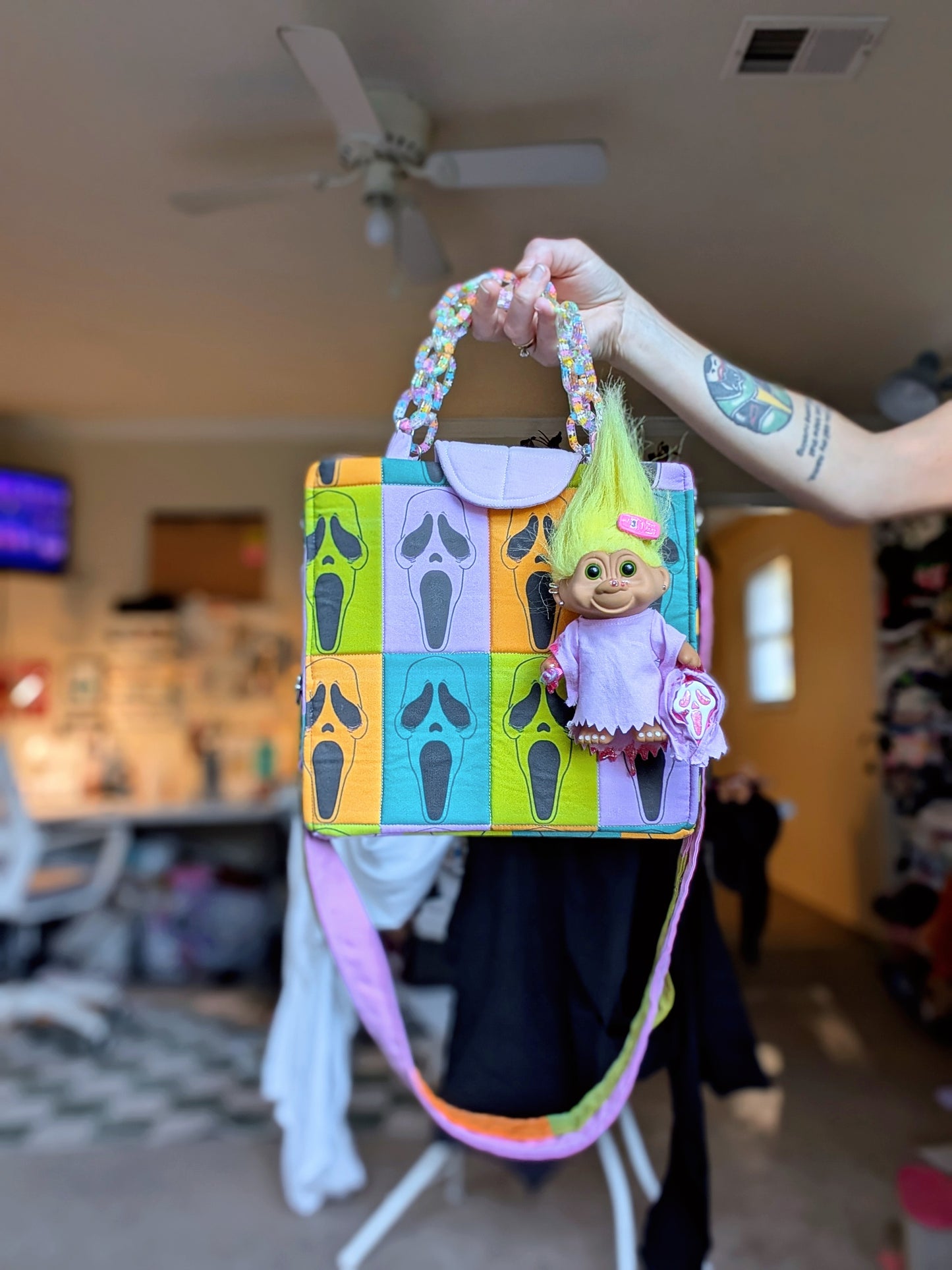 Pink Ghostie - Troll Bag Charm