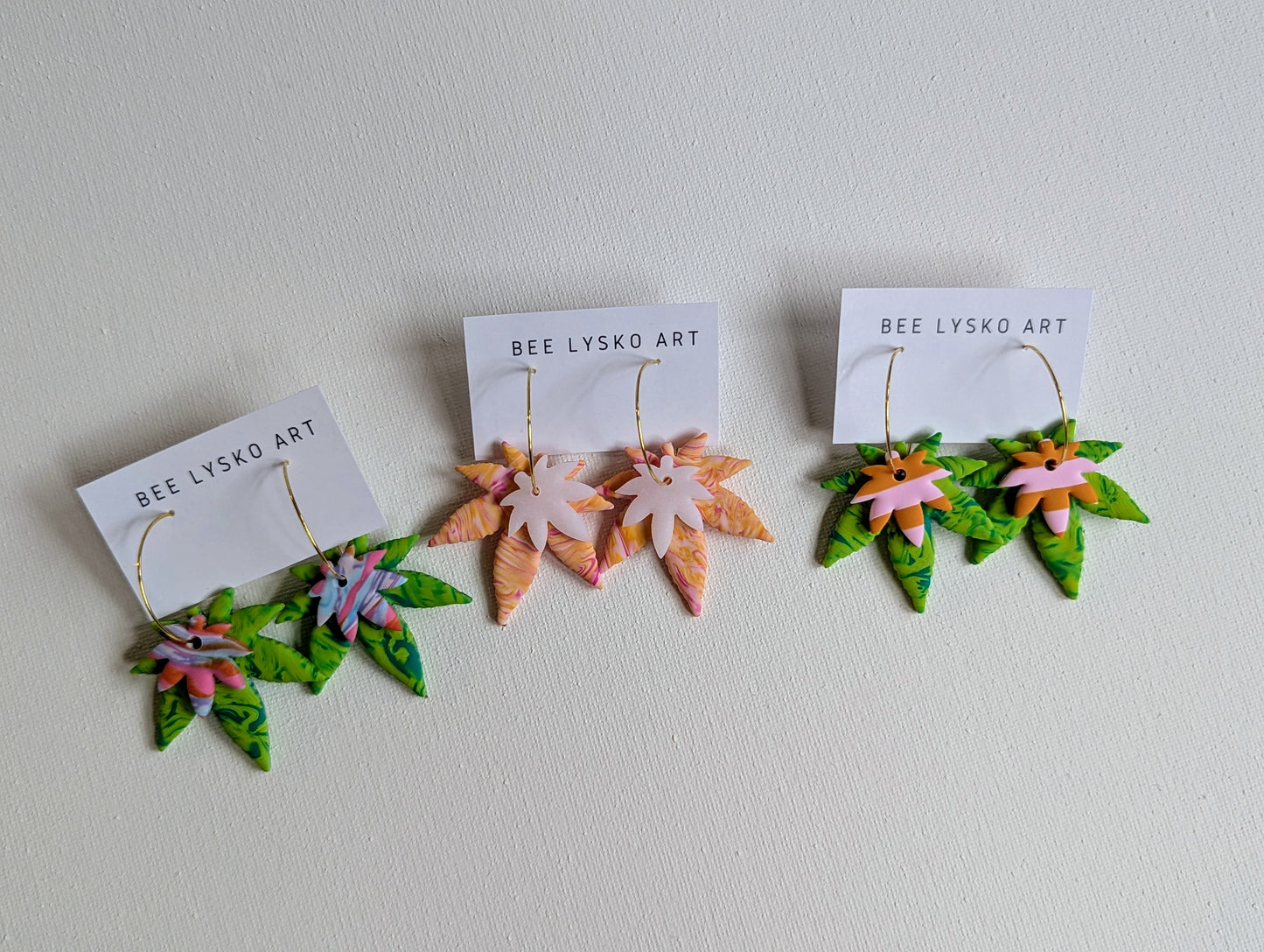 Pot Leaf Hoops