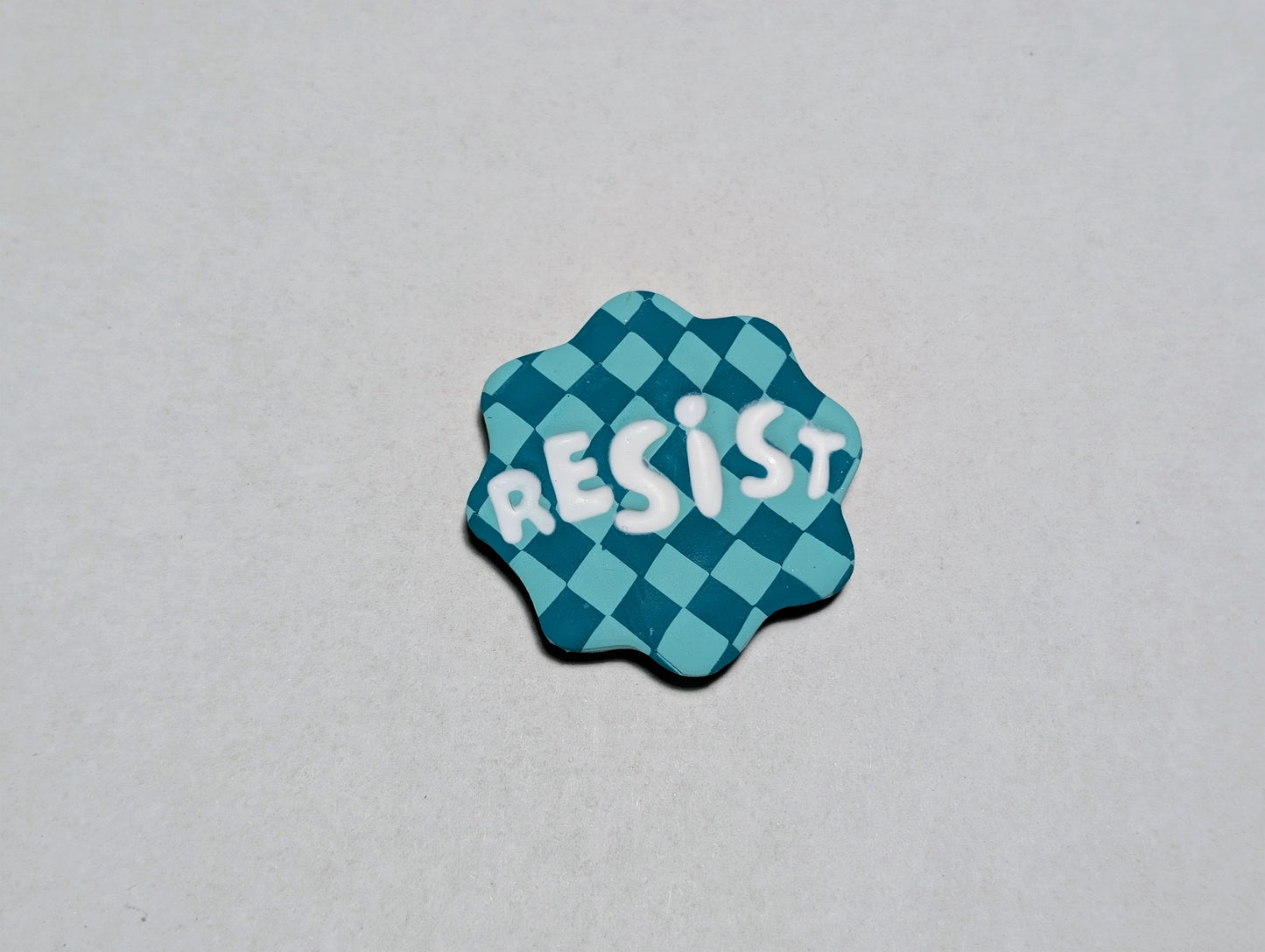 RESIST 🧲 - Teal Checks
