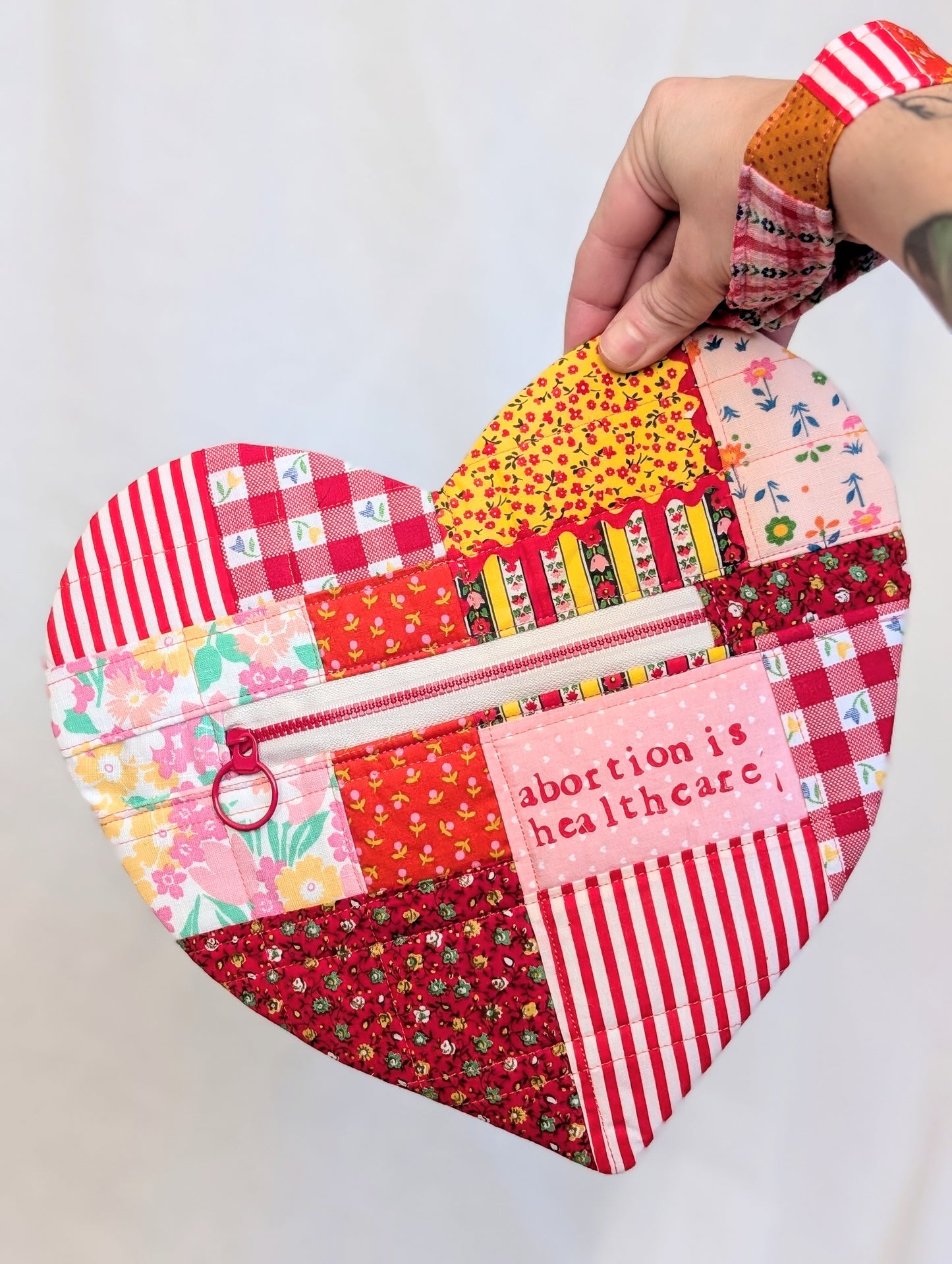 ABORTION IS HEALTHCARE - Quilted Wristlet