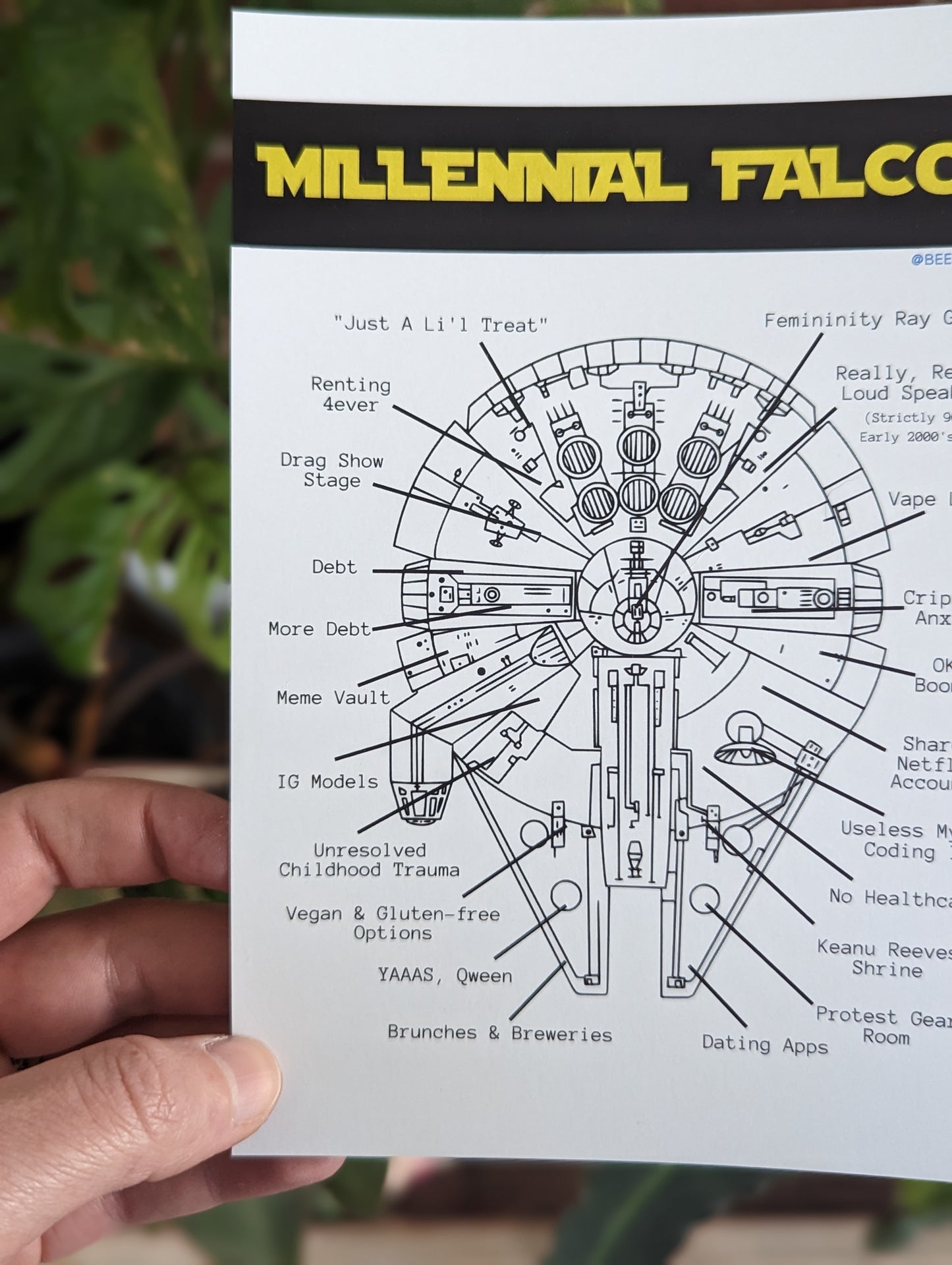 Millennial Falcon Print
