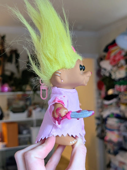 Pink Ghostie - Troll Bag Charm