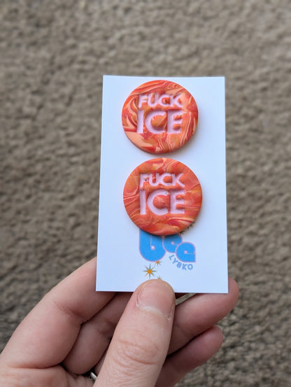 🔥🧊 Studs - Orange Swirls