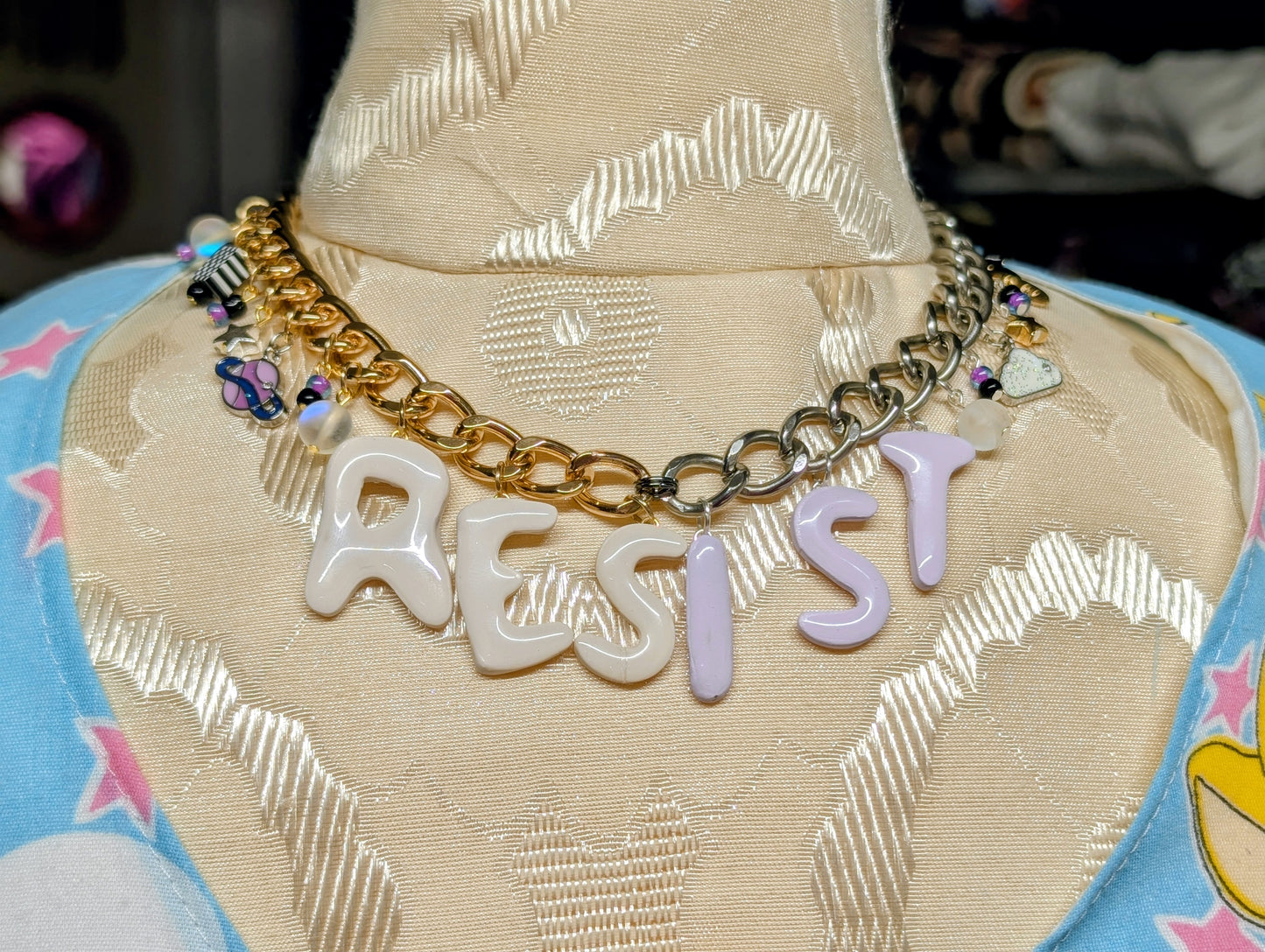 Chunk Charm Necklace - RESIST
