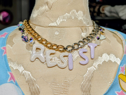 Chunk Charm Necklace - RESIST