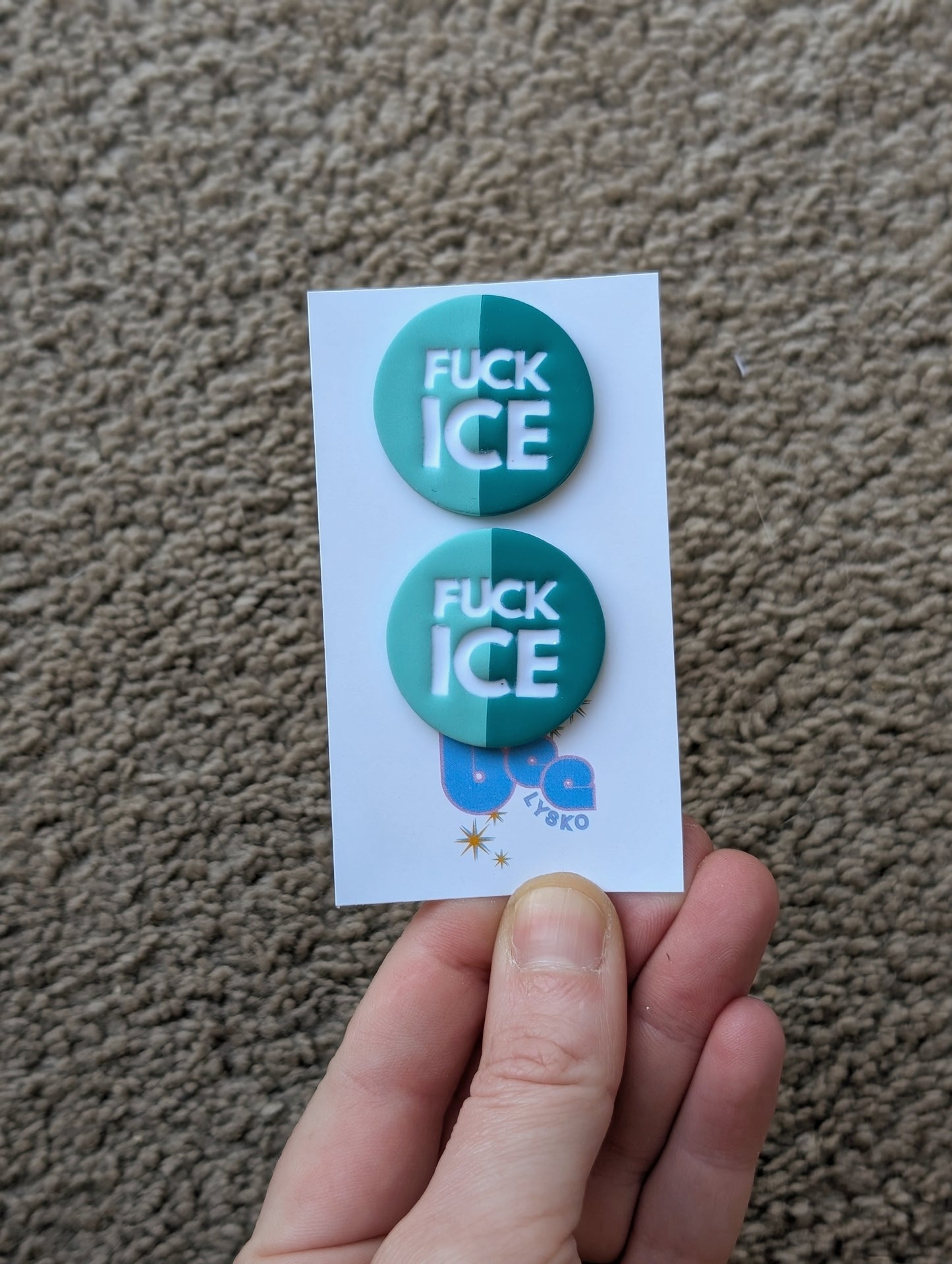 🔥🧊 Studs - Teal + Turquoise