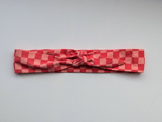 Pink Checkers - Rosie Headband