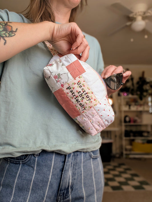 DESTROY THE PATRIARCHY - Quilted Slouch Bag