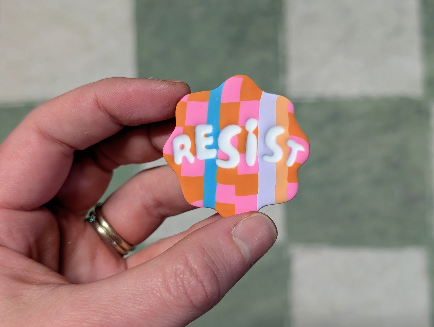 RESIST Pin - Party Slab