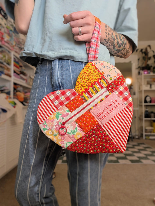 ABORTION IS HEALTHCARE - Quilted Wristlet