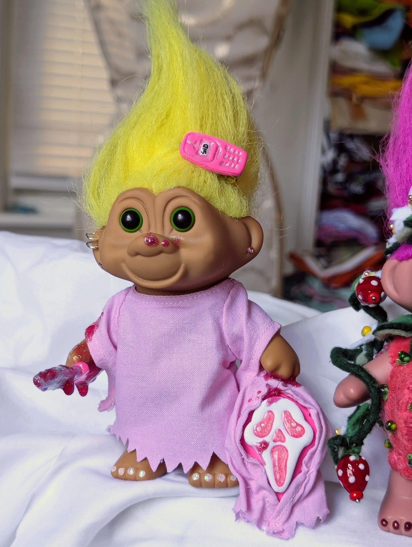 Pink Ghostie - Troll Bag Charm