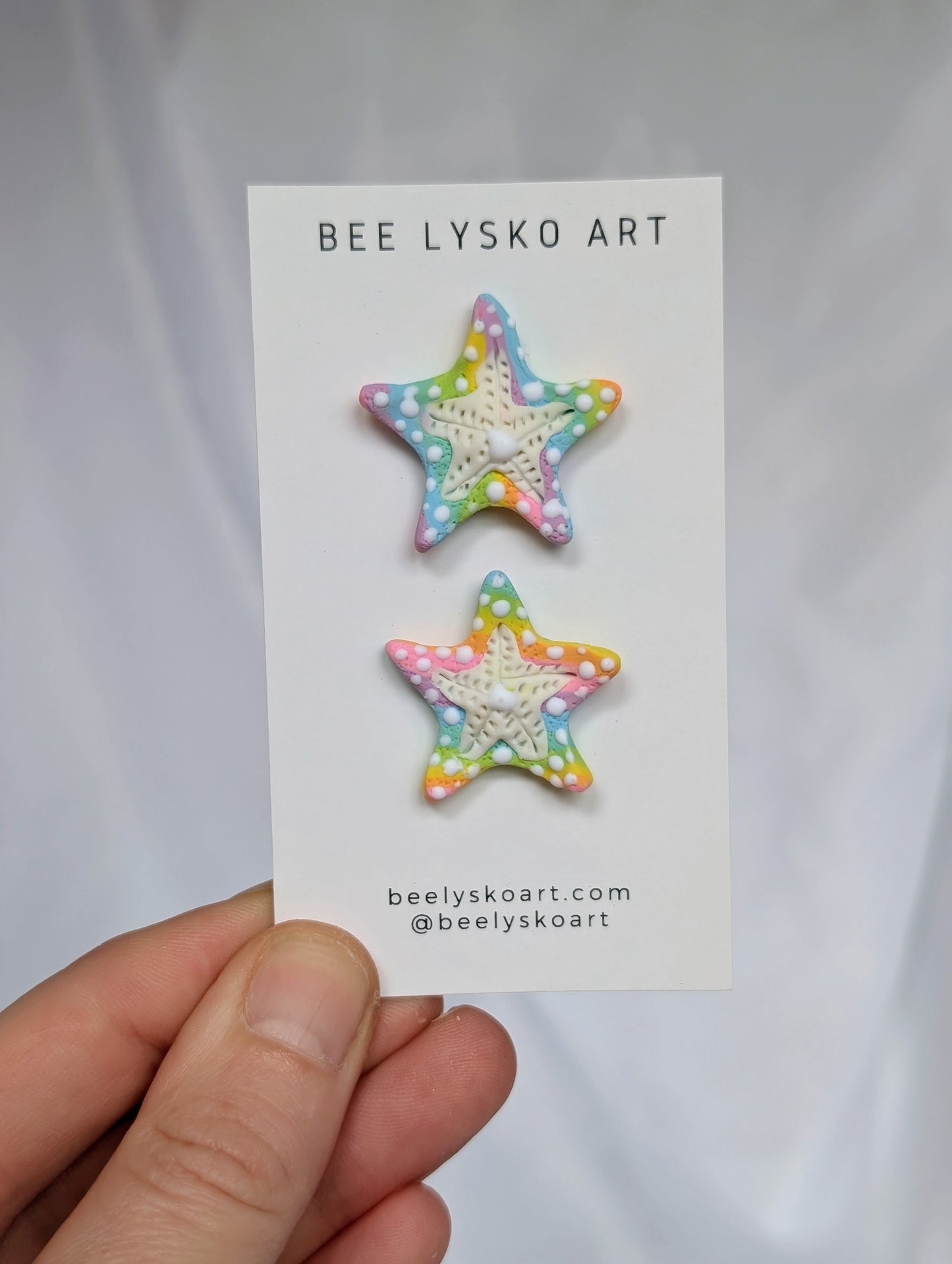 Starfish Studs - Rainbow