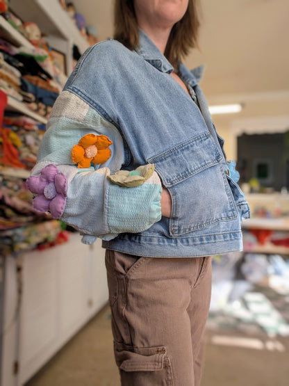 Denim Blooms Jacket