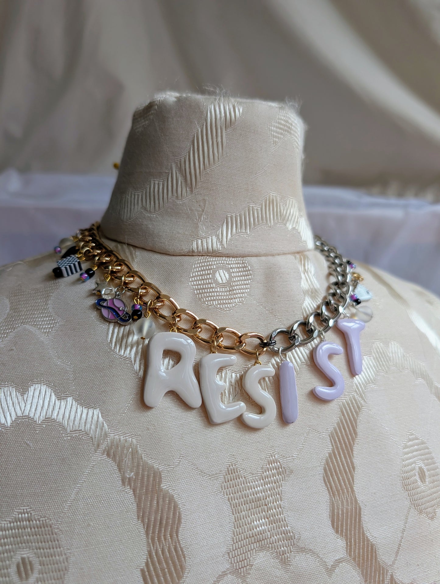 Chunk Charm Necklace - RESIST