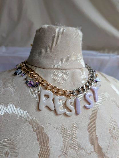 Chunk Charm Necklace - RESIST