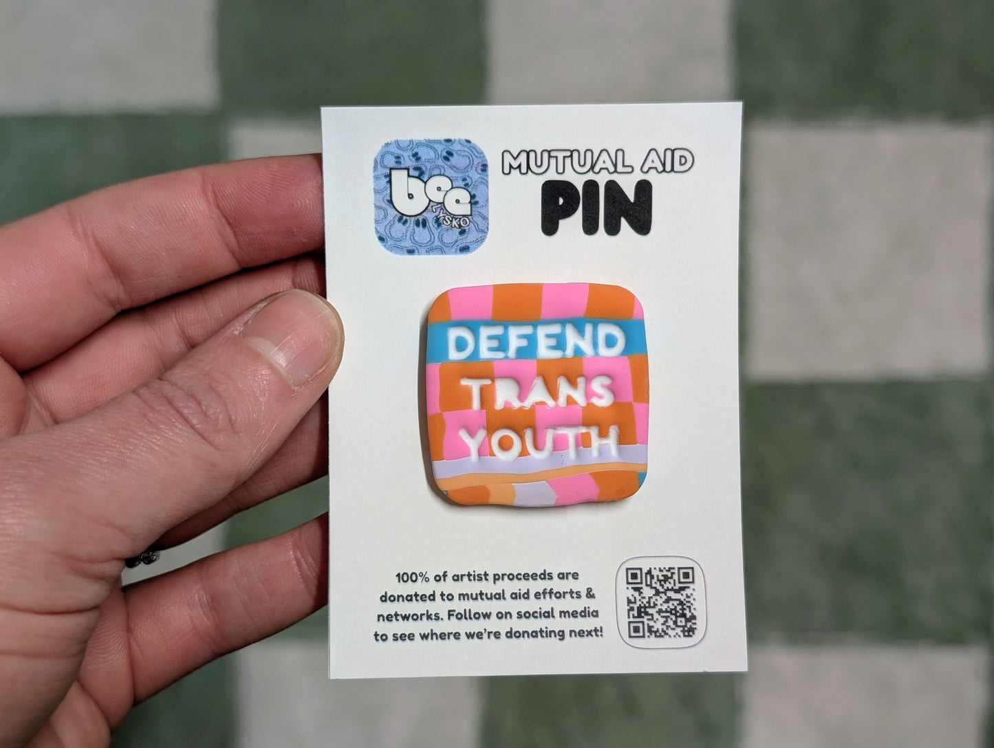 DEFEND TRANS YOUTH Pin - Party Slab