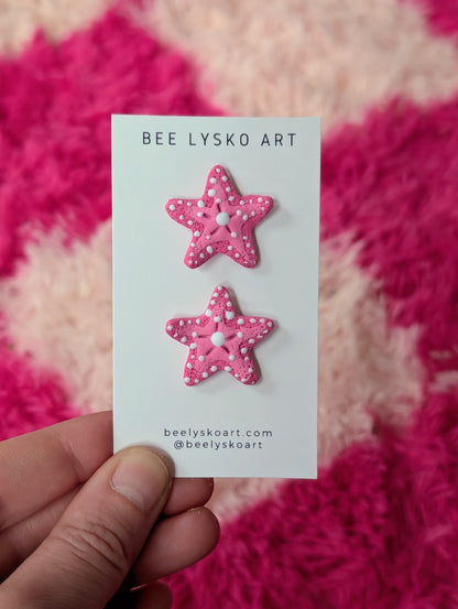 Starfish Studs - Pink