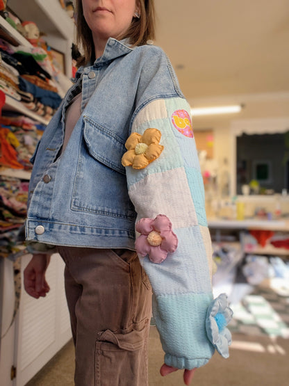 Denim Blooms Jacket