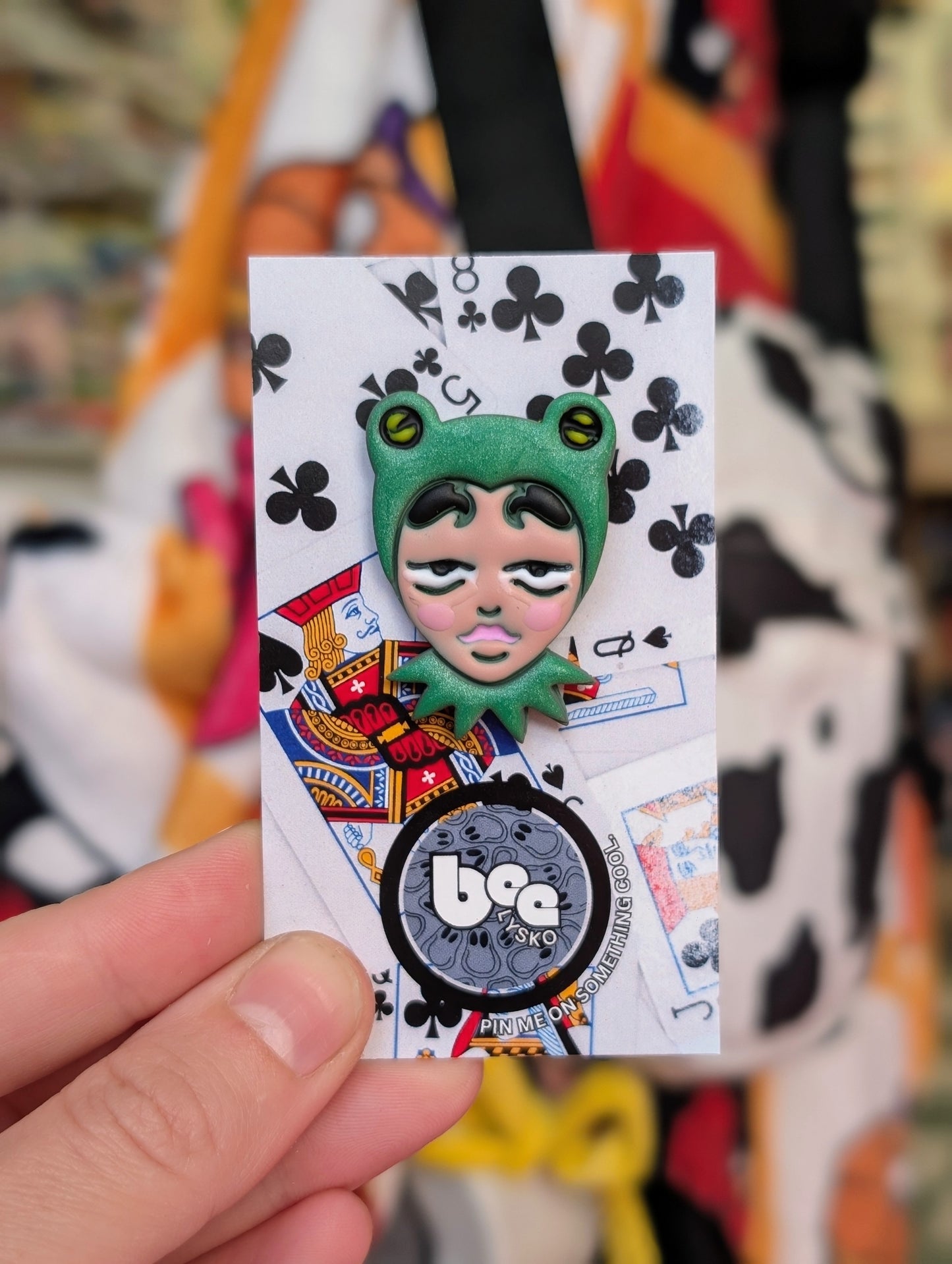 Feeling Froggy Pin - Black Hair