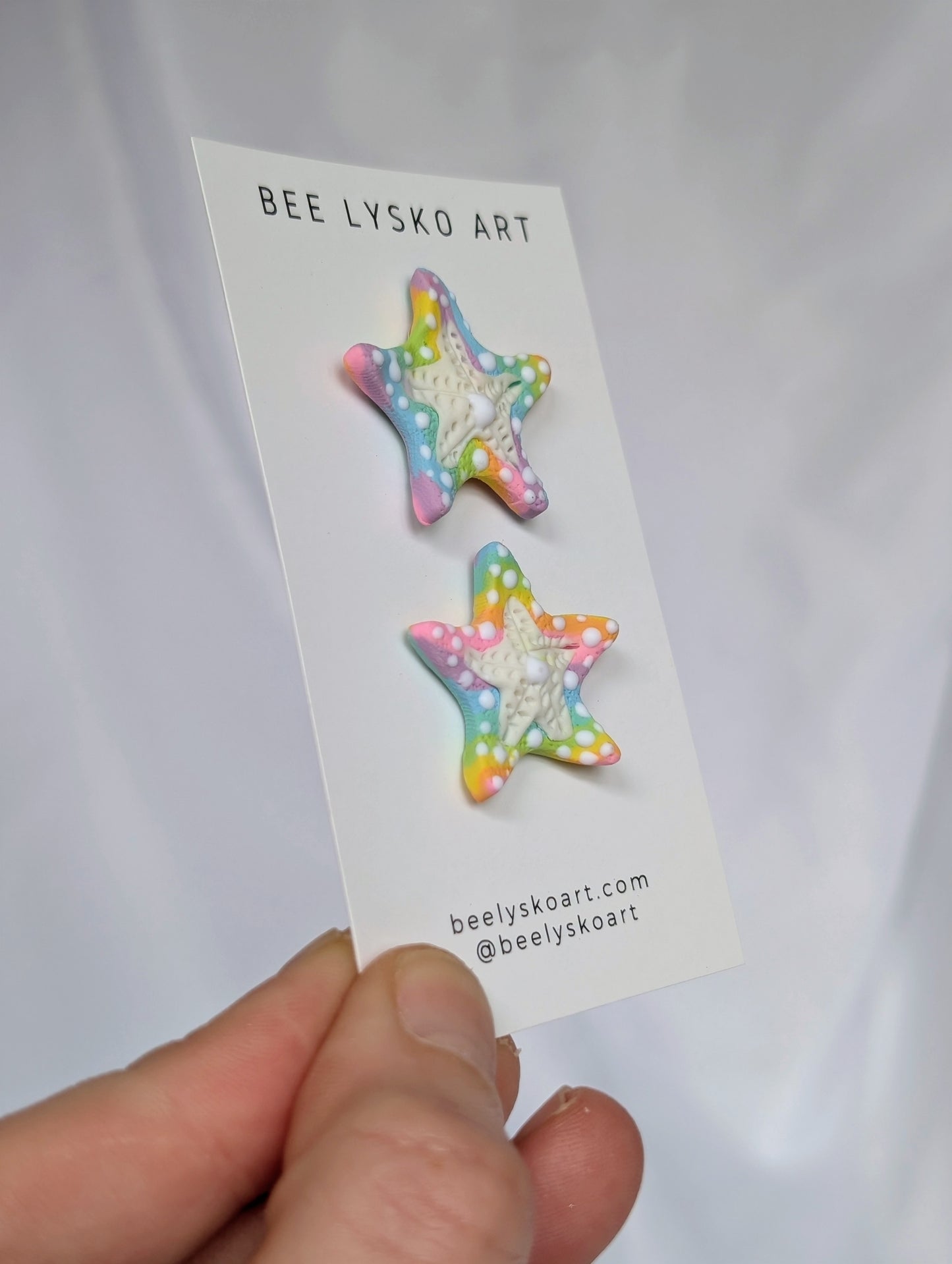 Starfish Studs - Rainbow