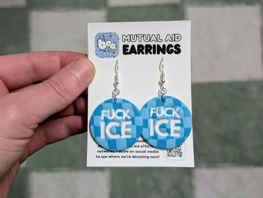 FUCK ICE Hooks - Blue Checks