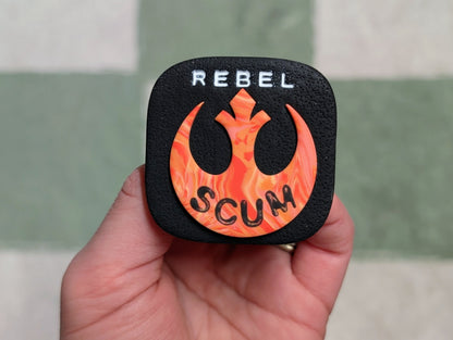 REBEL SCUM Pin - Swirls