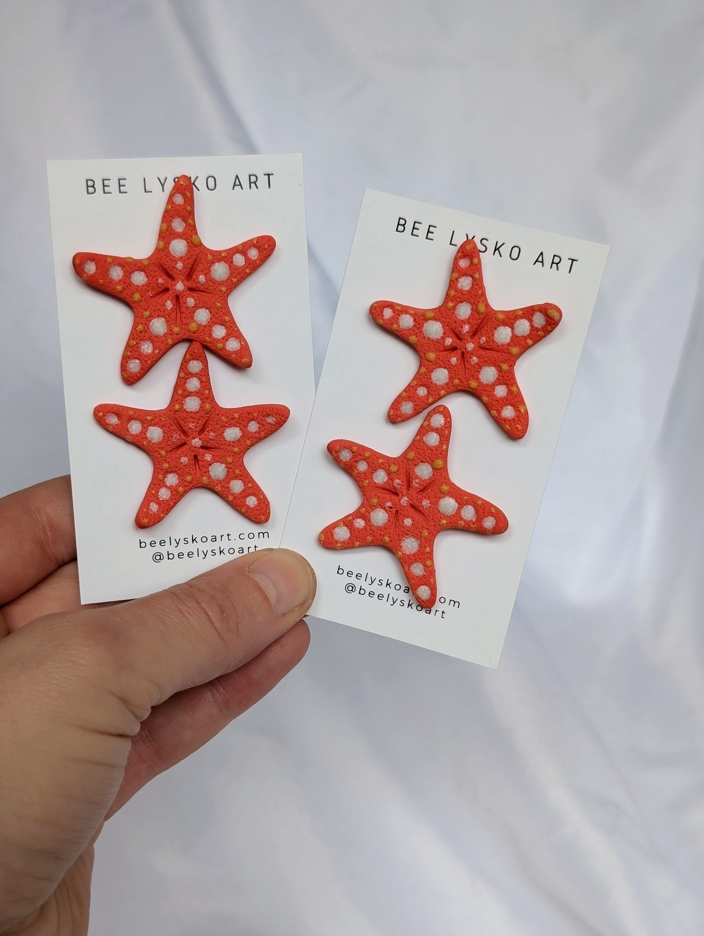 Starfish Studs - Orange