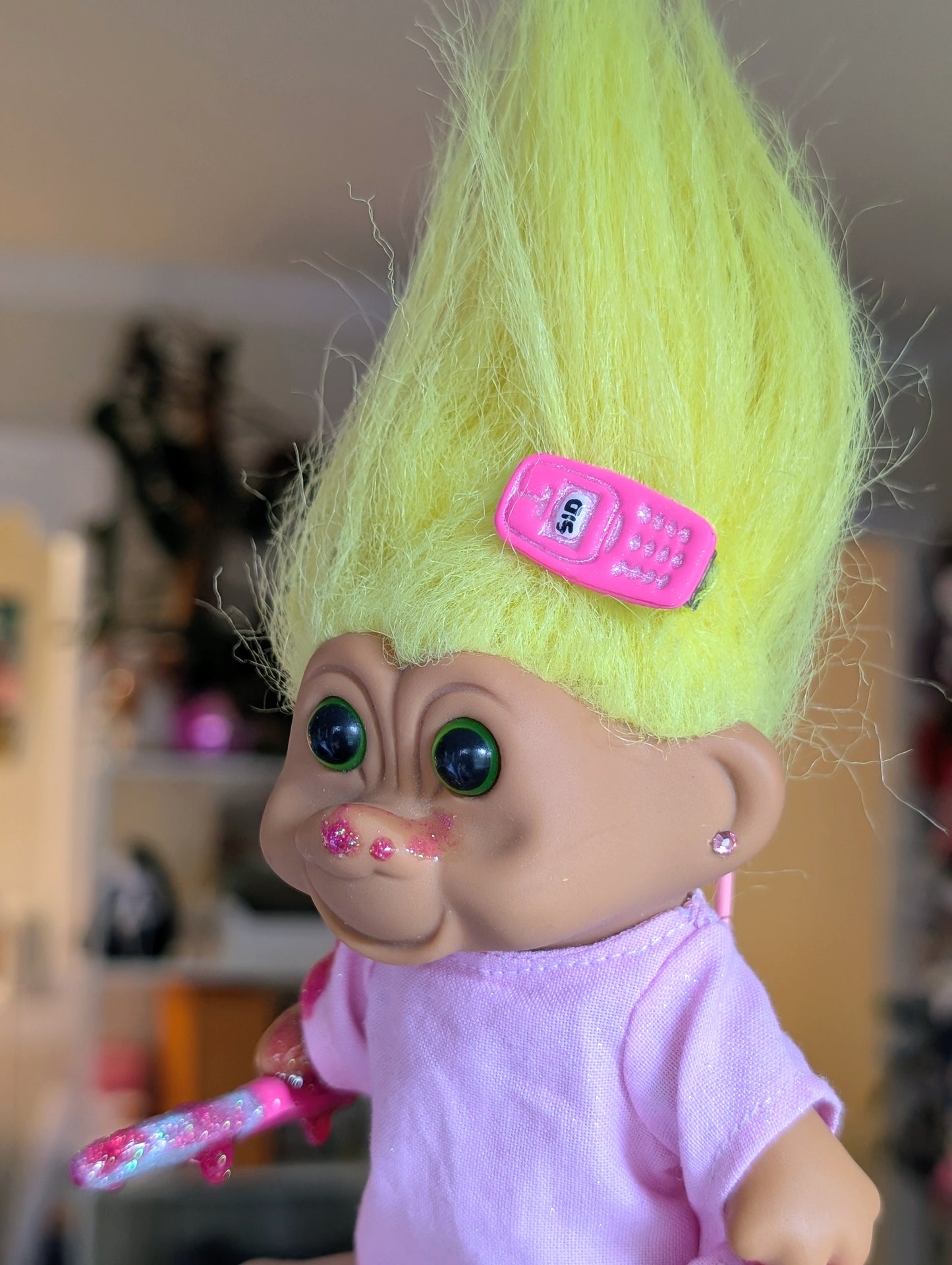 Pink Ghostie - Troll Bag Charm