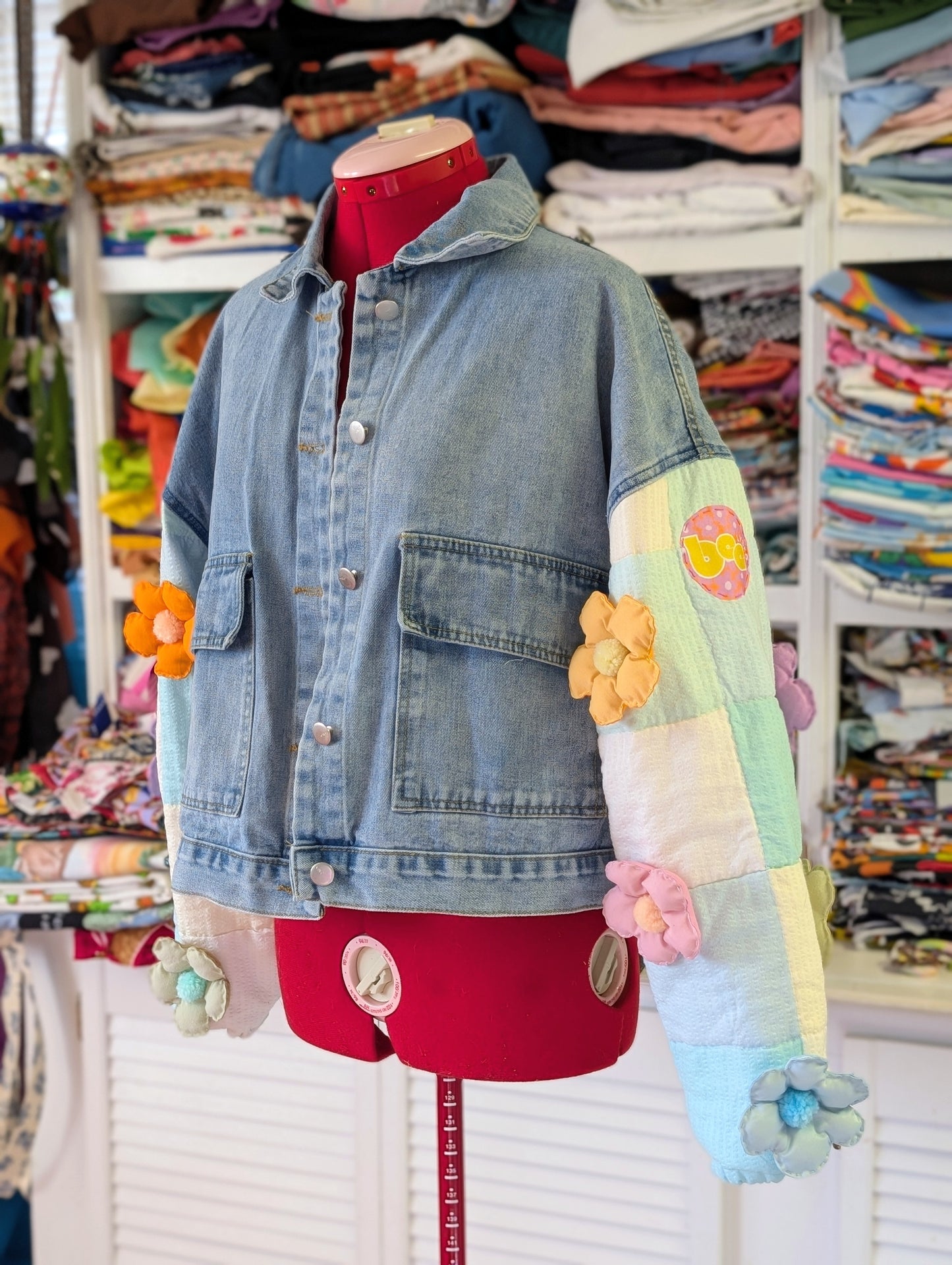 Denim Blooms Jacket