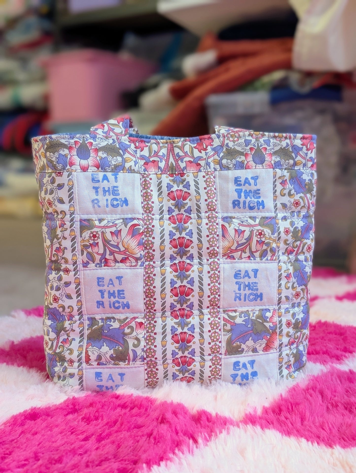 EAT THE RICH - Quilted Handbag