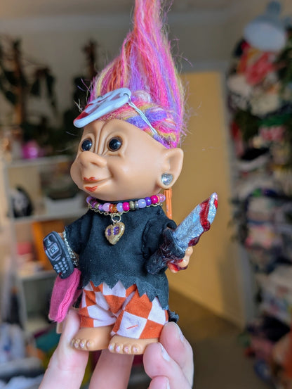 Material Girl Ghostie - Troll Bag Charm