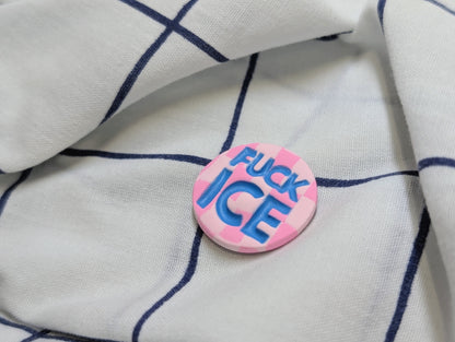 FUCK ICE 🧲 - Pink Checks