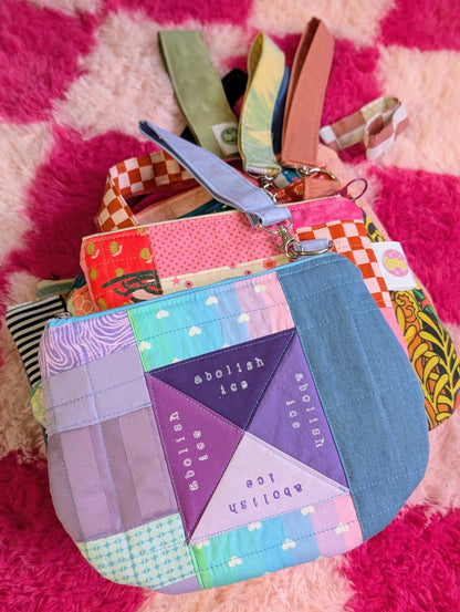 PURPLEY - Quilted Wristlet