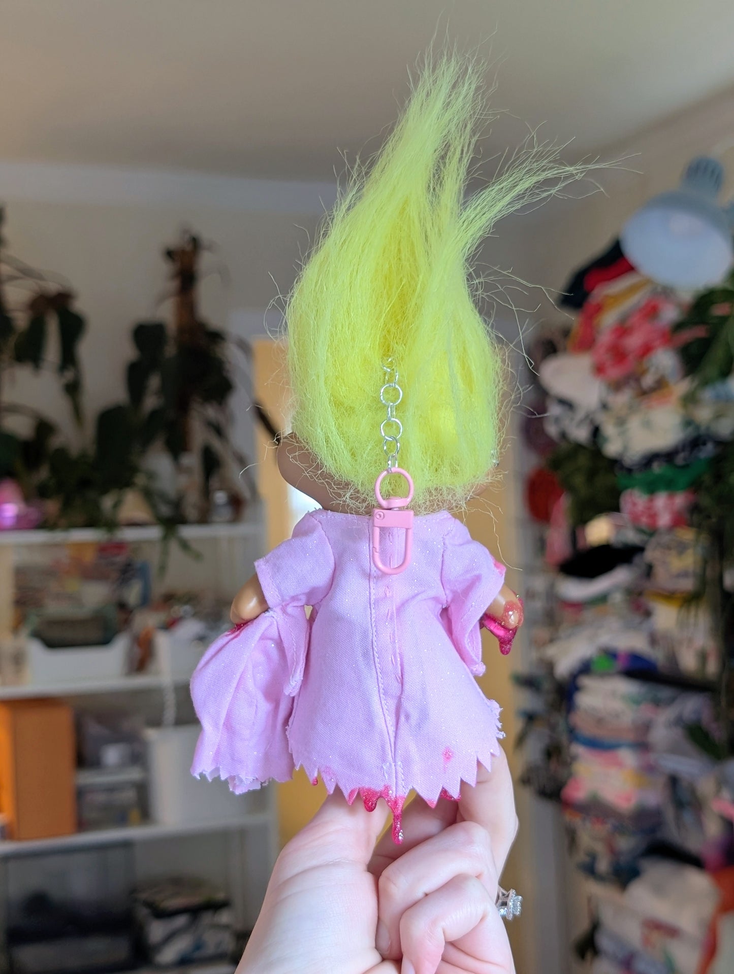 Pink Ghostie - Troll Bag Charm