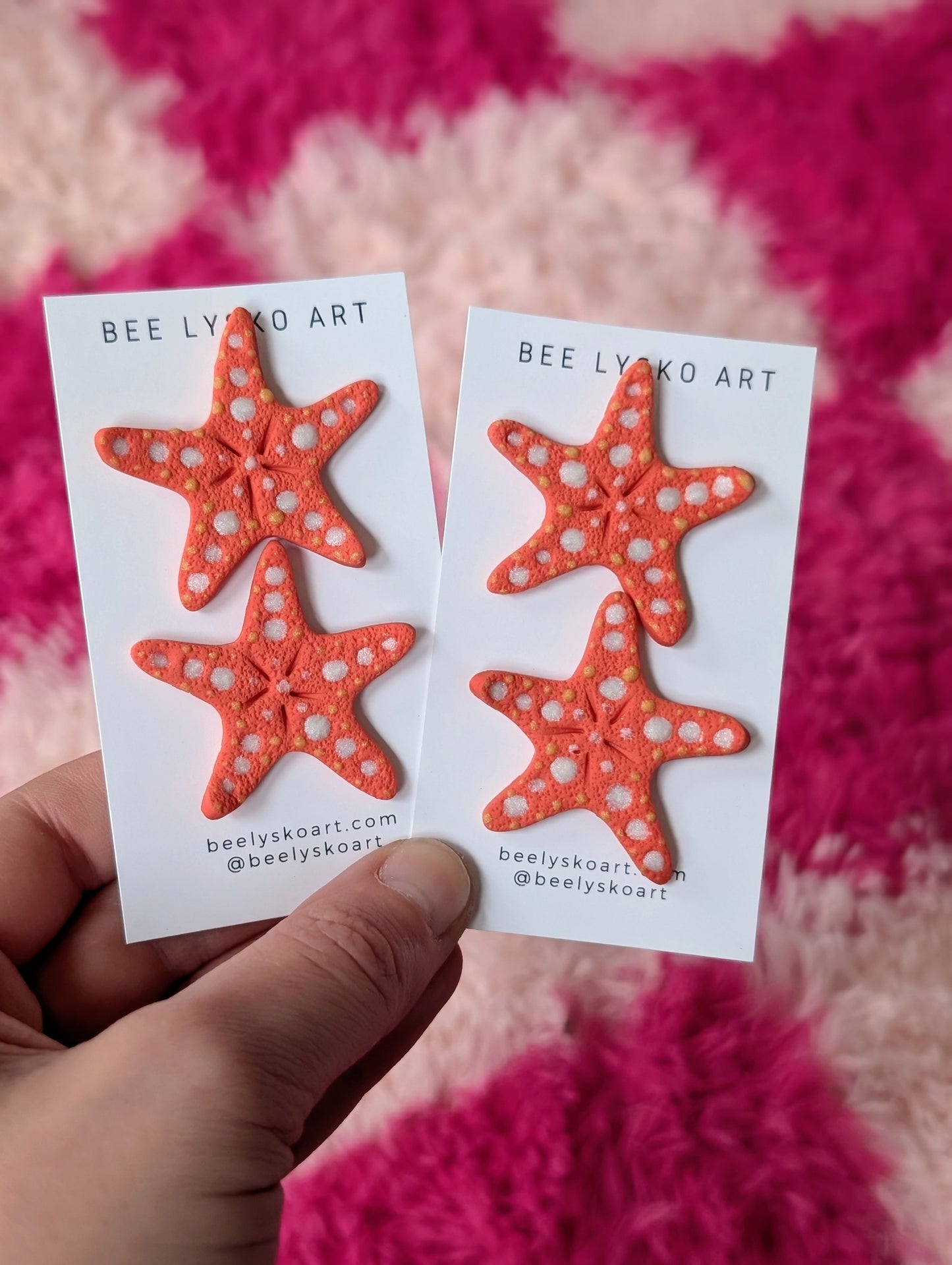 Starfish Studs - Orange