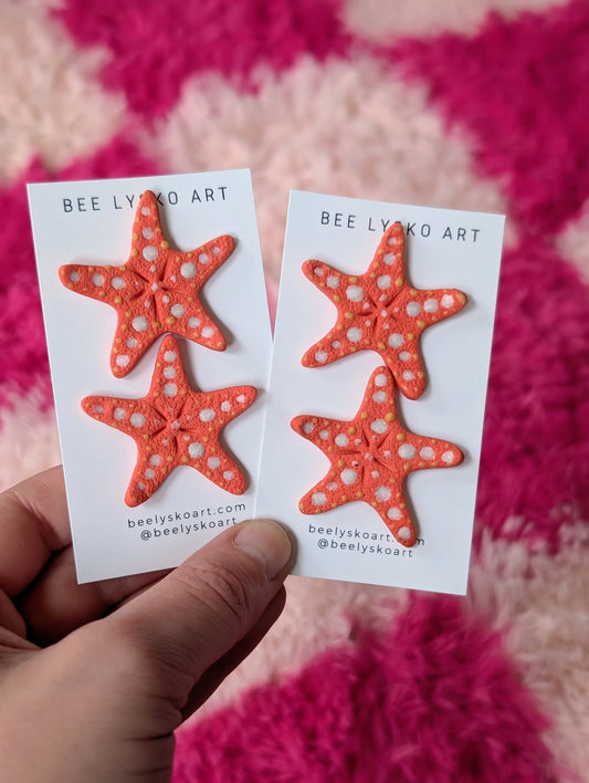 Starfish Studs - Orange