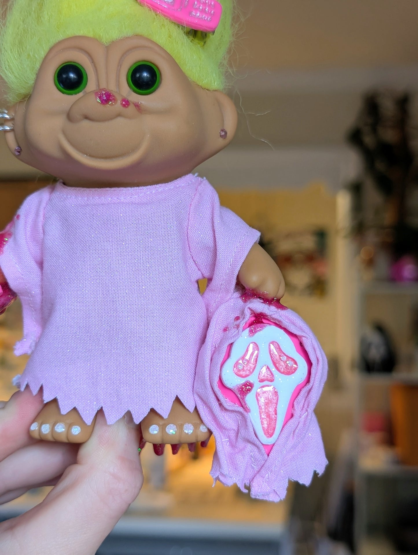 Pink Ghostie - Troll Bag Charm