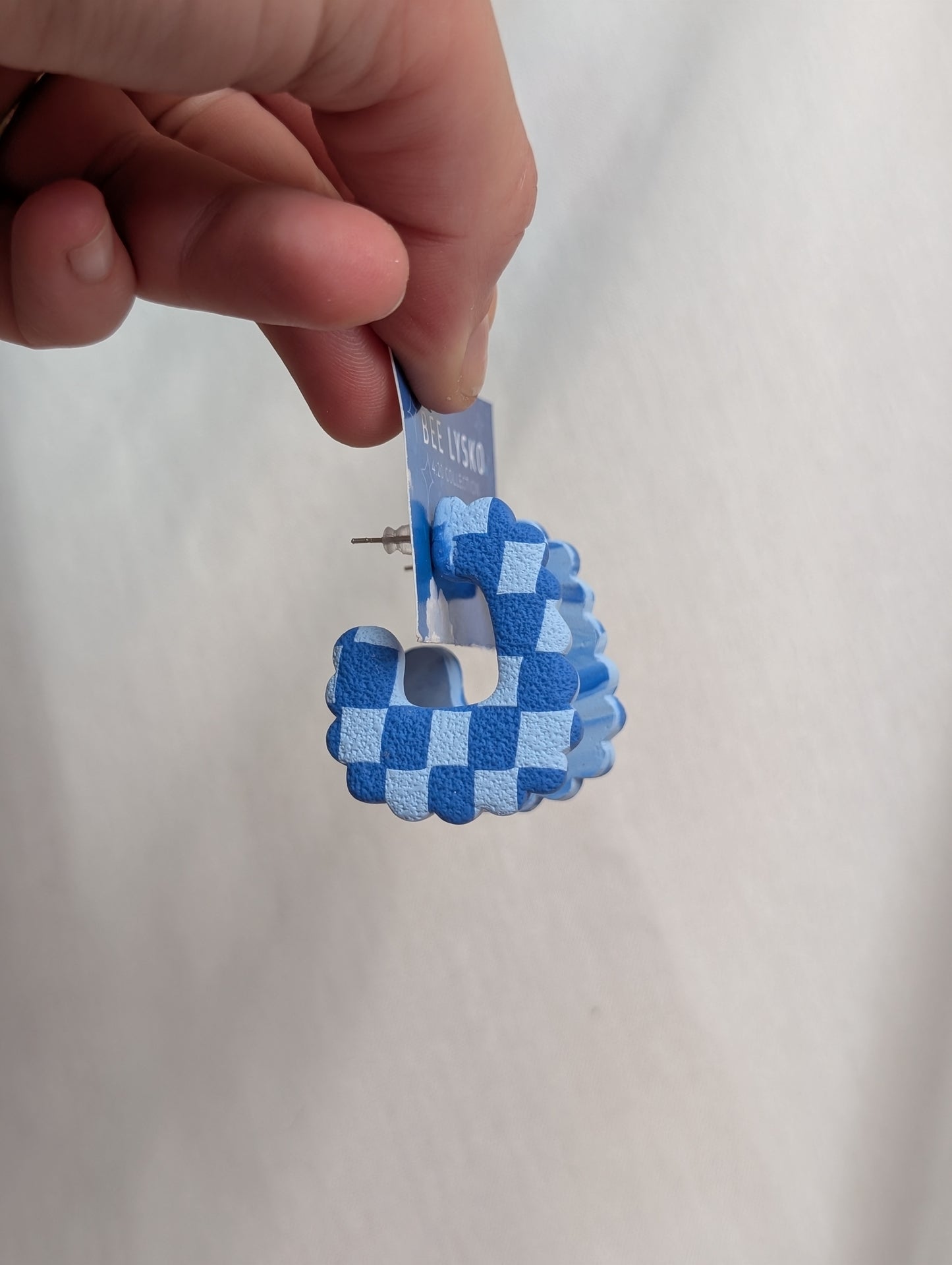 Scalloped Hoops - Blue Checkers
