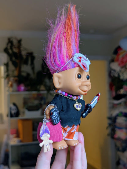 Material Girl Ghostie - Troll Bag Charm