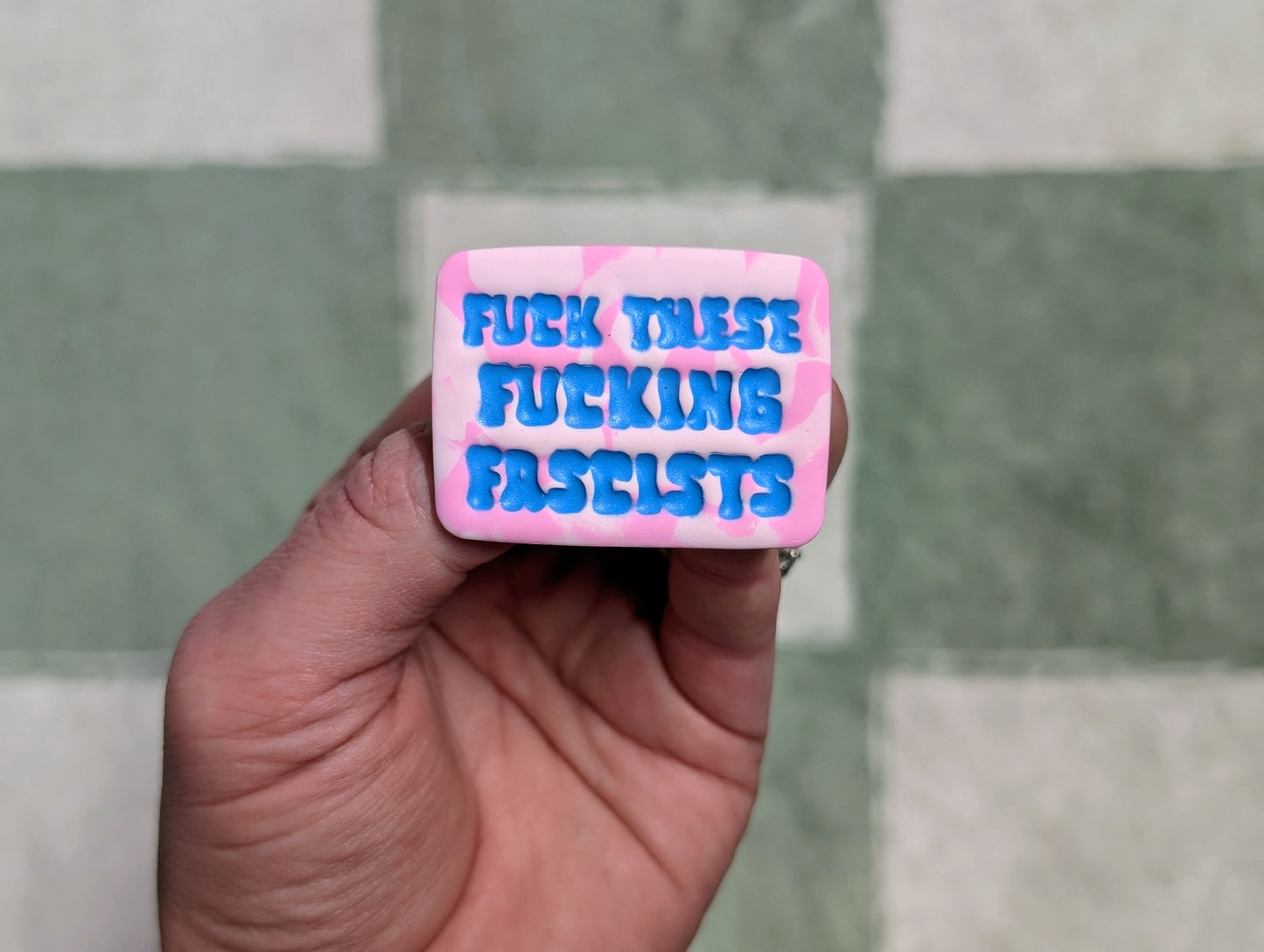 FUCKIN' FASCISTS Pin - Pink