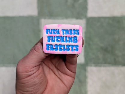 FUCKIN' FASCISTS Pin - Pink
