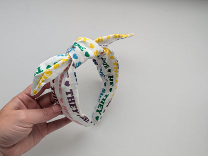 Pronouns - Knot Headband