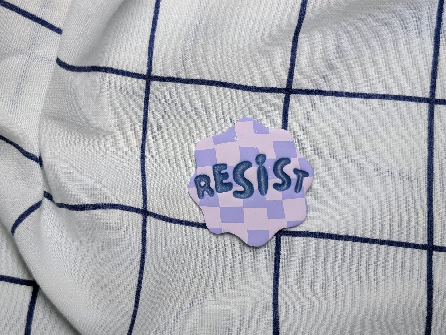 RESIST 🧲 - Purple Checks