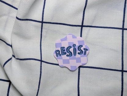 RESIST 🧲 - Purple Checks